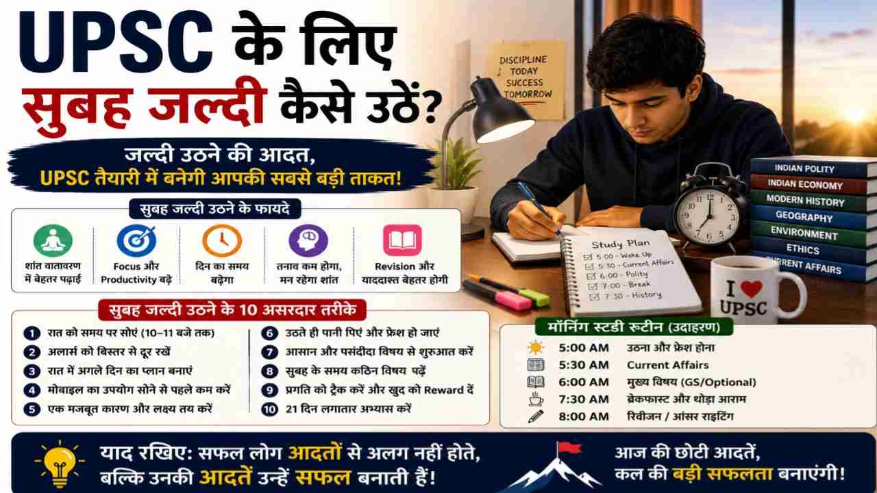 UPSC Ke Liye Subah Jaldi Kaise Uthe