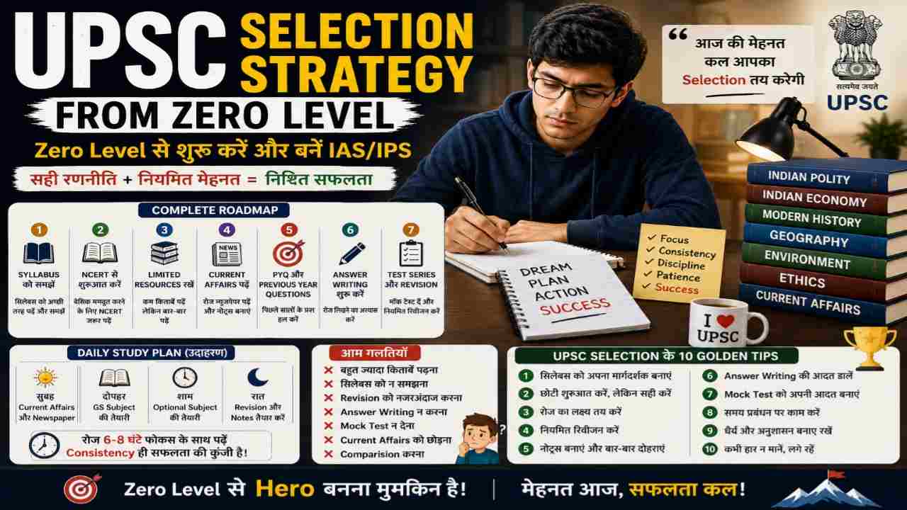 UPSC Selection Strategy from Zero Level